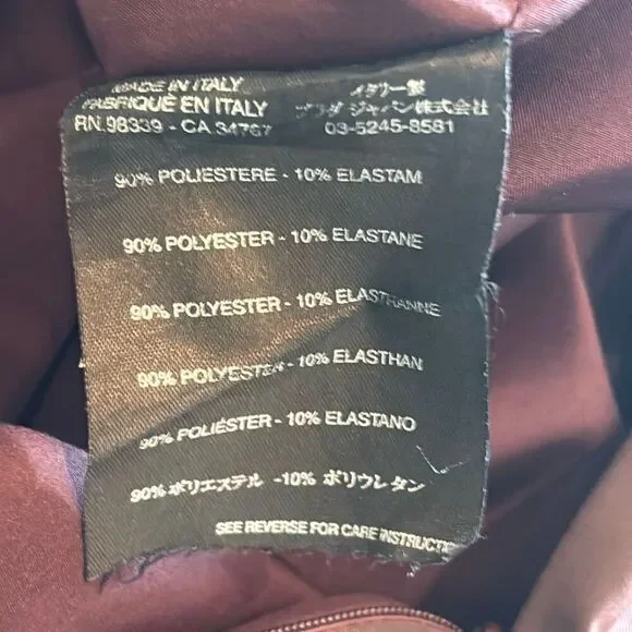 Vintage PRADA pencil skirt Sz 40/S purple taffeta career 90s/Y2K - Picture 6 of 10